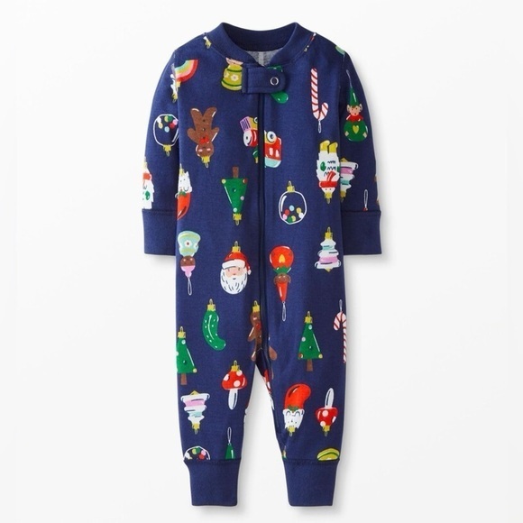 HANNA ANDERSSON Holiday‎ Print Baby Zip Sleeper - Picture 1 of 7